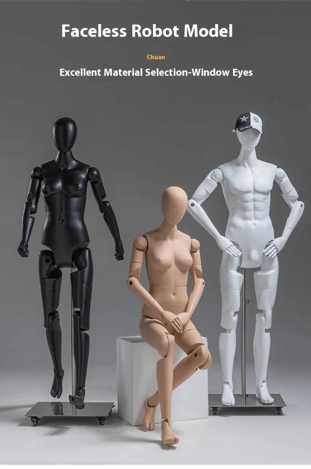 best adjustablemannequin with legs male dummy full body dress form torso stand sewing body form for sale- Richen ( (16)